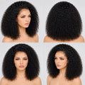 13x4 Kinky Curly Bob Lace Front Wig 100% Human Hair Pre-Plucked Glueless