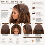 13x4 Kinky Curly Bob Lace Front Wig 100% Human Hair Pre-Plucked Glueless
