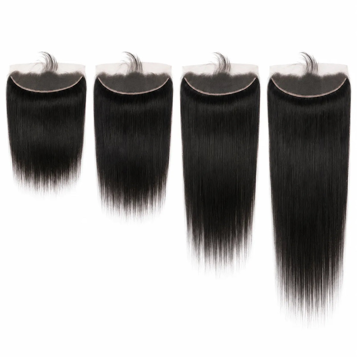 13x4 straight lace frontal human hair multiple length lineup