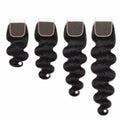 4x4 body wave lace closure human hair 14 16 18 and 20 inch length options