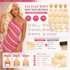 613 blonde flat weft body wave human hair bundles comparison guide