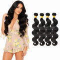 12A Natural Black Body Wave Human Hair Bundles Double Weft 100g