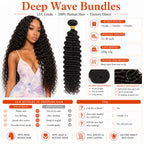 Deep wave virgin human hair bundles weft buying guide