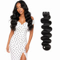 12A Natural Black Body Wave Human Hair Bundles Flat Weft 100g